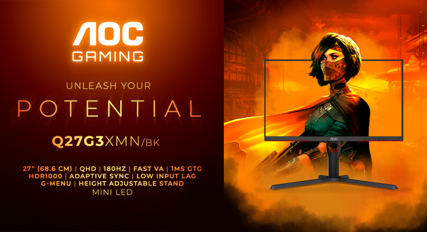 Noul monitor AOC GAMING Q27G3XMN/BK