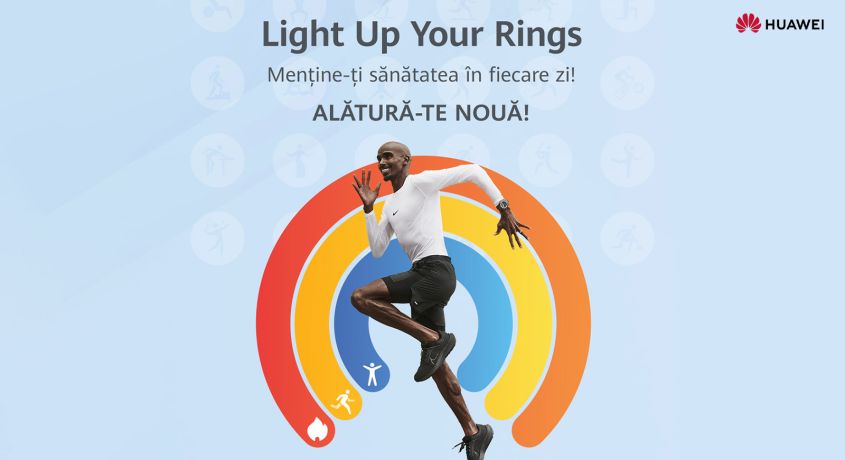 Sir Mo Farah s-a alăturat maratonului Light Up Your Rings by HUAWEI