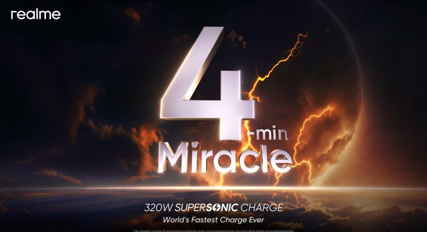 Noua încărcarea rapidă SuperSonic de 320W de la realme