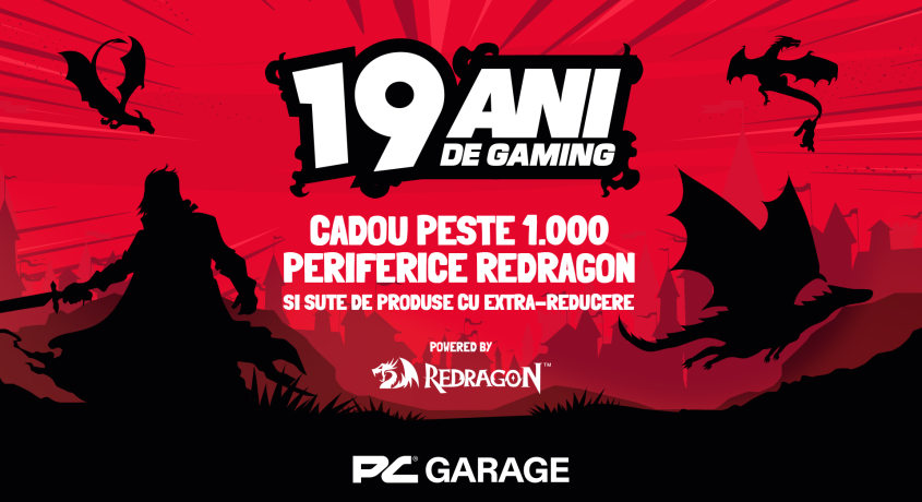 1.000 de periferice gaming Redragon oferite cadou de PC Garage cu ocazia împlinirii a 19 ani