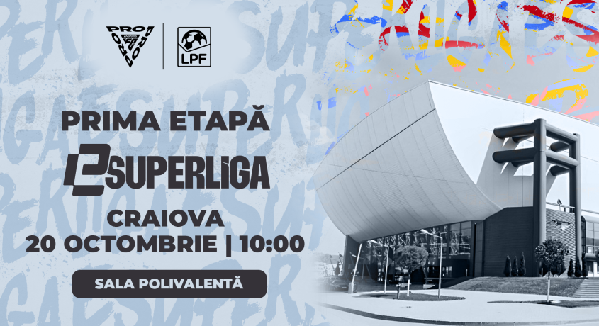 Prima etapă din eSuperliga are loc la Craiova pe 20 octombrie