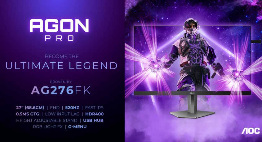 Noul monitor AGON PRO AG276FK – Ultra rapid 520 Herzi